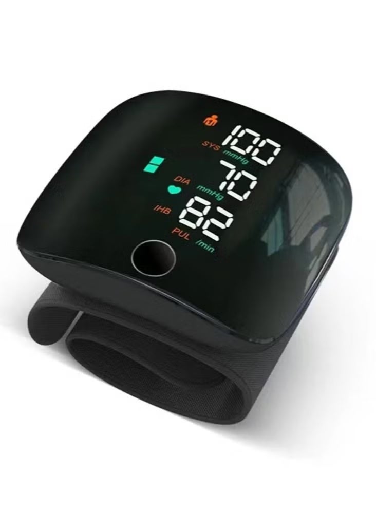 جهاز قياس ضغط الدم الرقمي للمعصم، مزود بكفة قابلة للتعديل، وذاكرة تخزين لـ 99 قراءة، وشاشة عرض كبيرة، وميزة التحدث، وحقيبة حمل، وساعة قياس ضغط الدم الأوتوماتيكية للمعصم. - Image 1